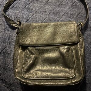Black vintage leather Fossil crossbody
